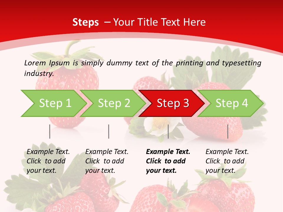 Blooming Strawberry Food PowerPoint Template