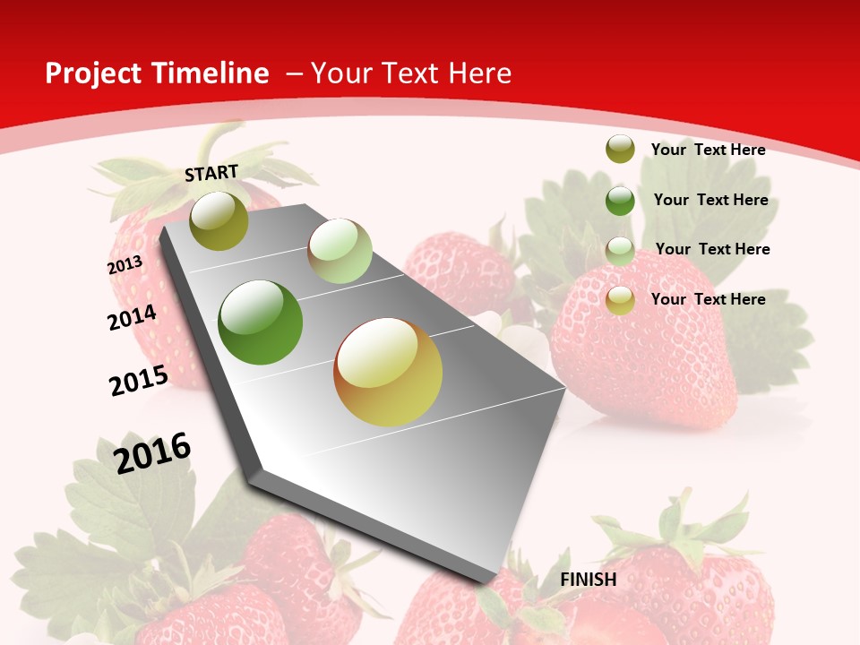 Blooming Strawberry Food PowerPoint Template