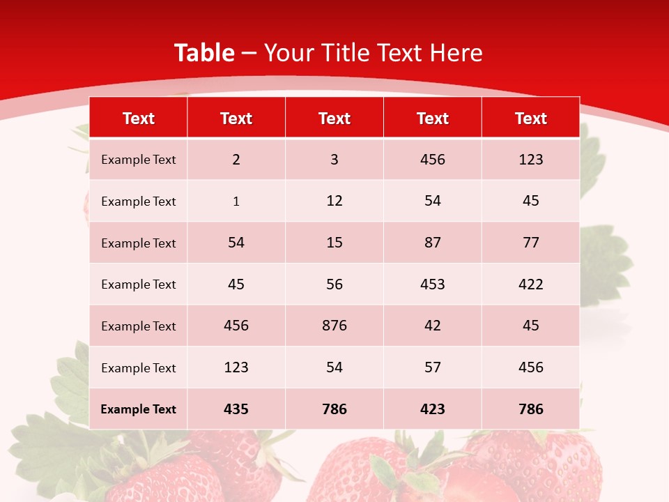 Blooming Strawberry Food PowerPoint Template