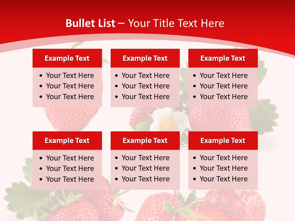 Blooming Strawberry Food PowerPoint Template