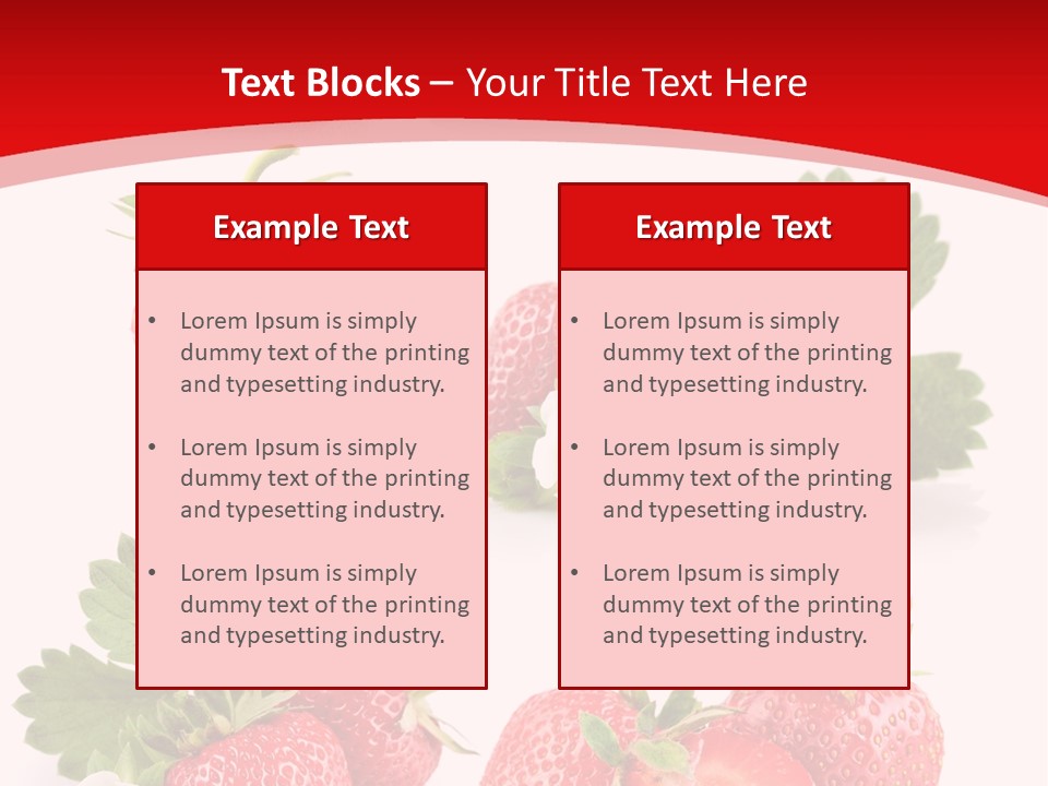 Blooming Strawberry Food PowerPoint Template