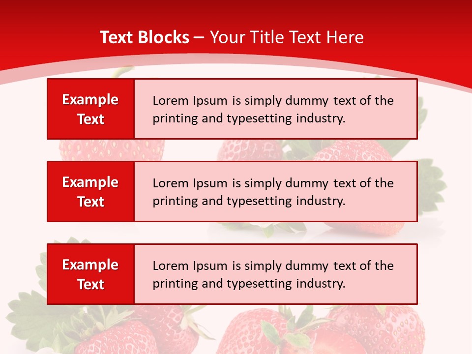 Blooming Strawberry Food PowerPoint Template