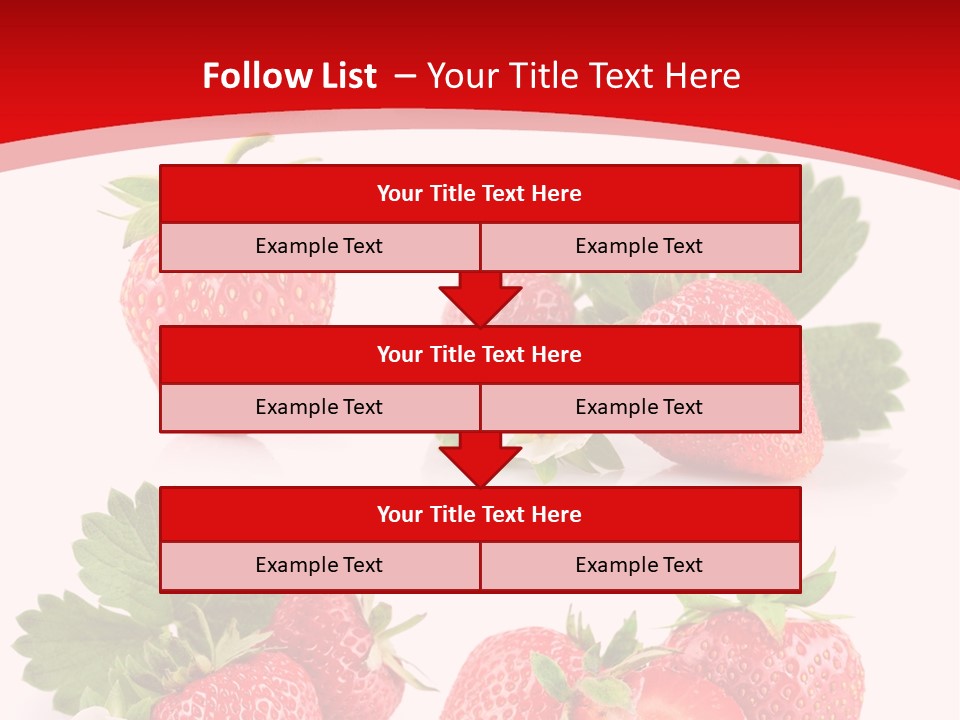 Blooming Strawberry Food PowerPoint Template
