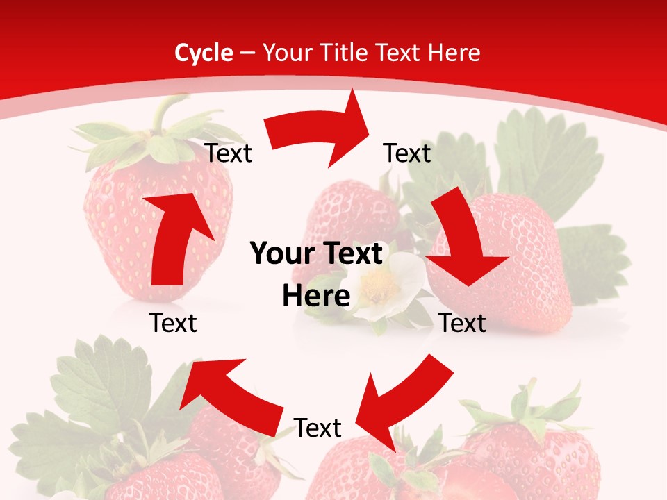 Blooming Strawberry Food PowerPoint Template