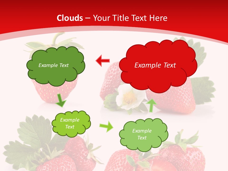 Blooming Strawberry Food PowerPoint Template