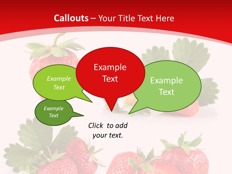 Blooming Strawberry Food PowerPoint Template