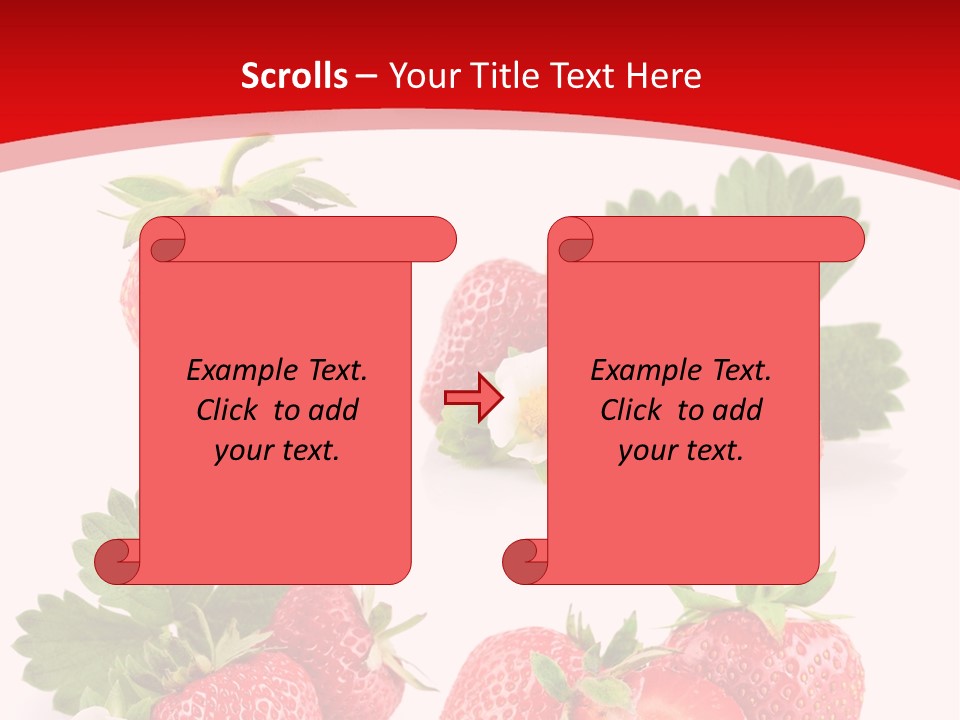 Blooming Strawberry Food PowerPoint Template