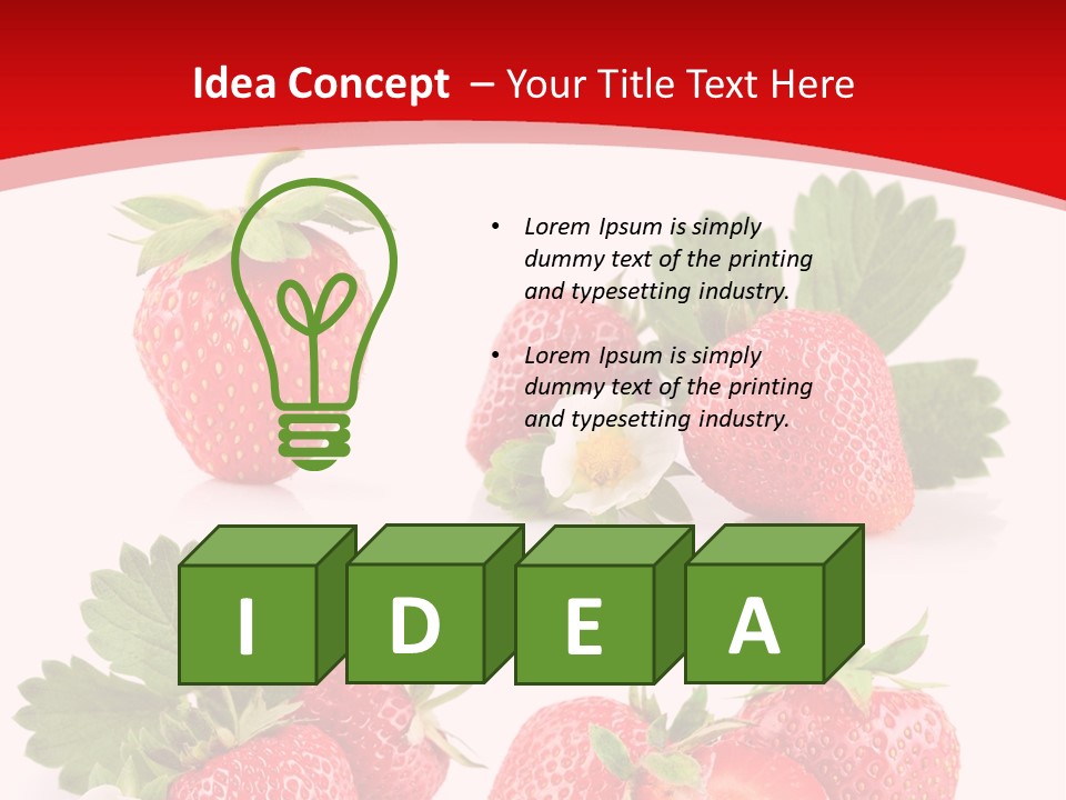 Blooming Strawberry Food PowerPoint Template