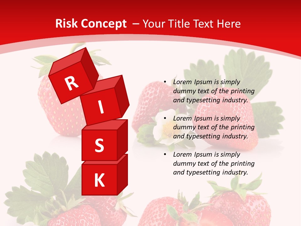 Blooming Strawberry Food PowerPoint Template