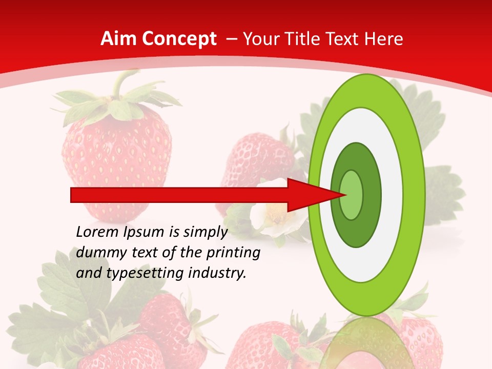 Blooming Strawberry Food PowerPoint Template