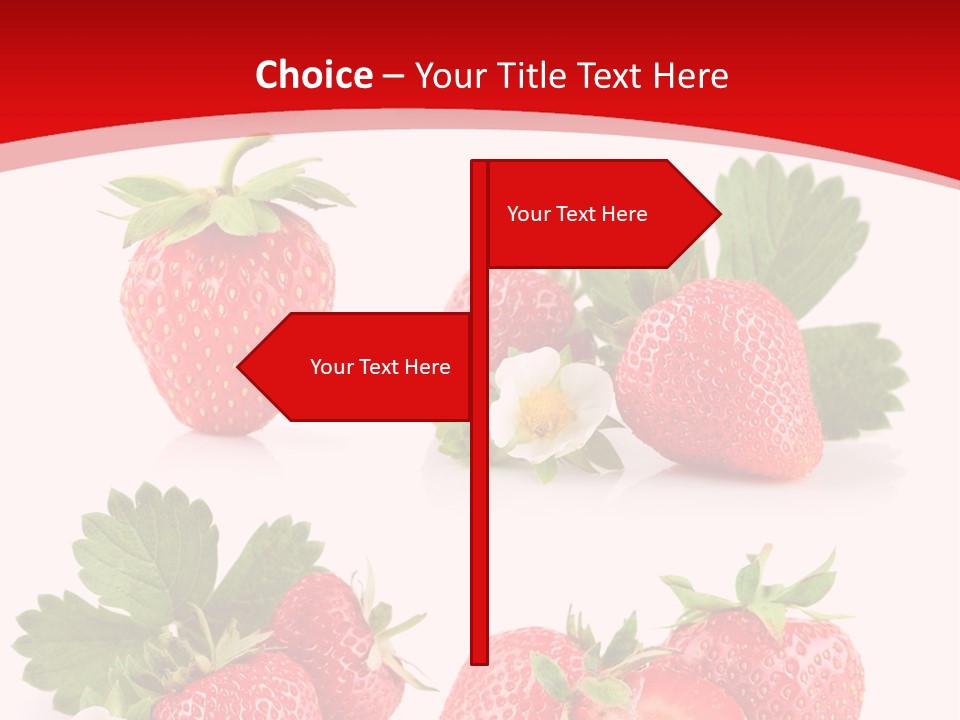 Blooming Strawberry Food PowerPoint Template
