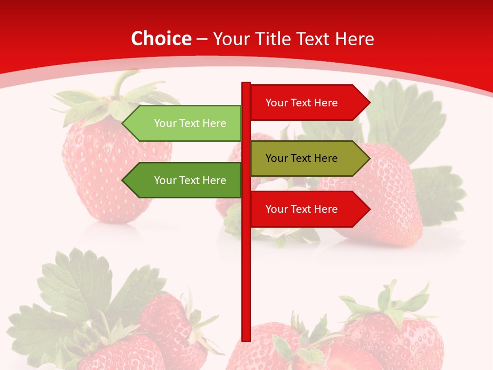 Blooming Strawberry Food PowerPoint Template