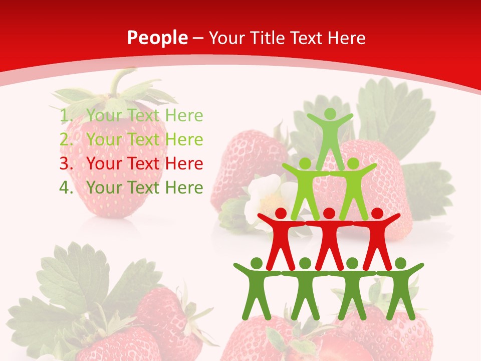 Blooming Strawberry Food PowerPoint Template