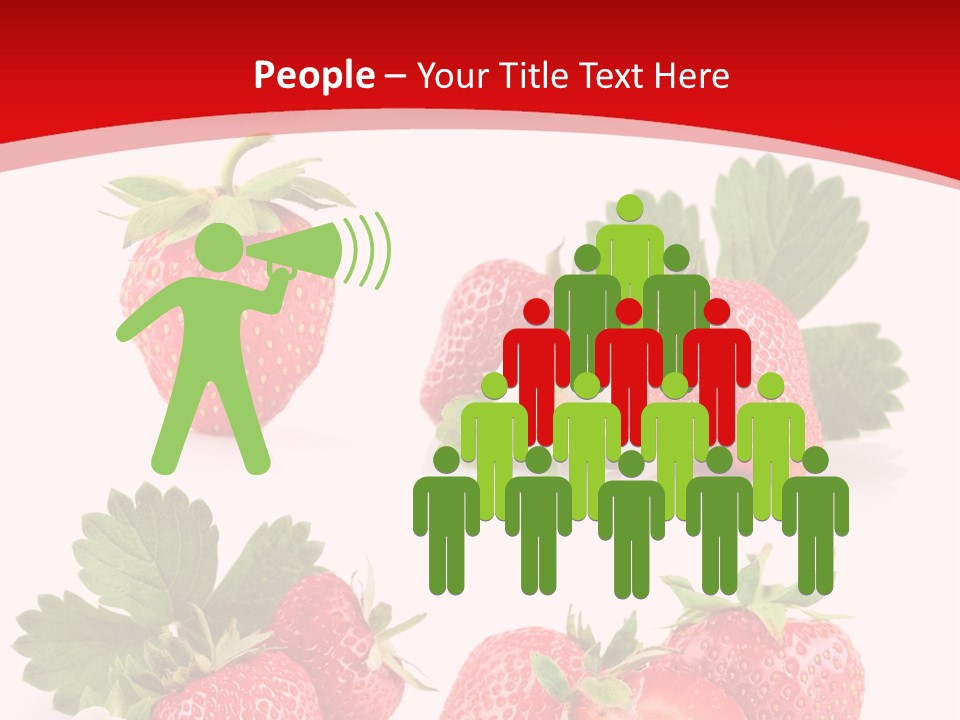 Blooming Strawberry Food PowerPoint Template