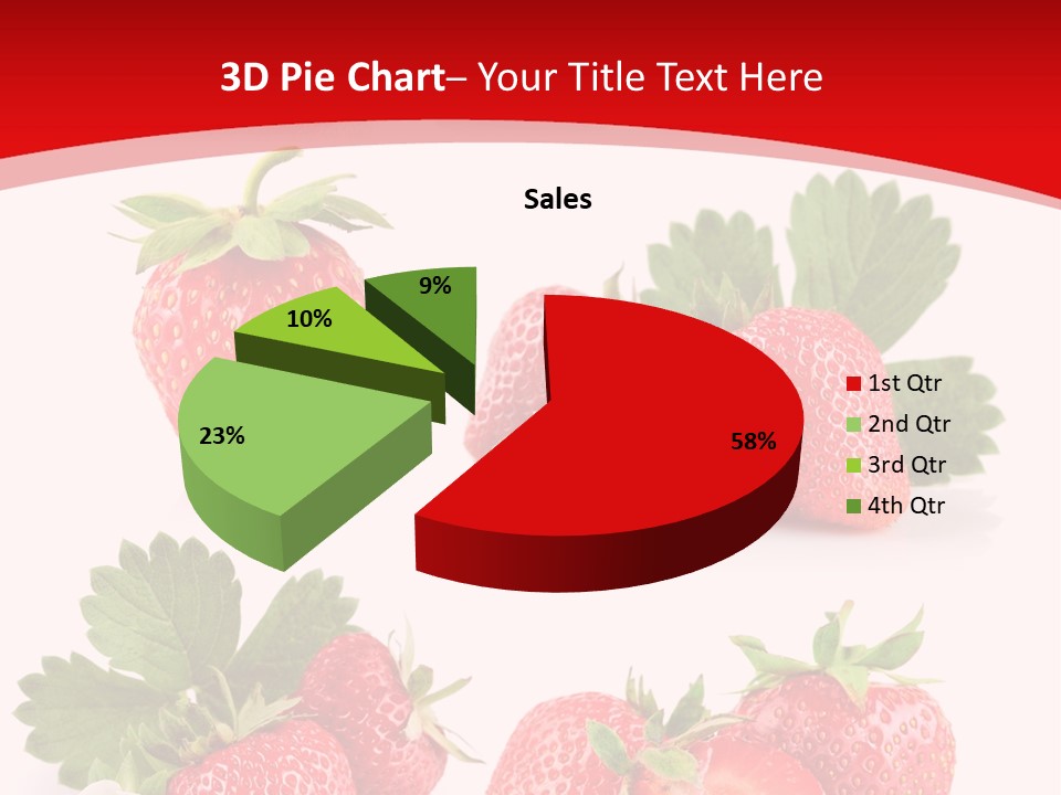 Blooming Strawberry Food PowerPoint Template