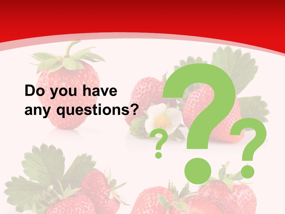 Blooming Strawberry Food PowerPoint Template