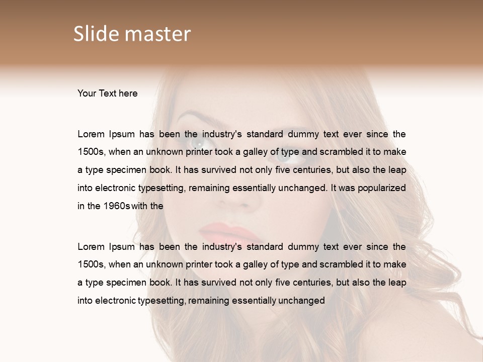 Hairstyle Cute Looking PowerPoint Template