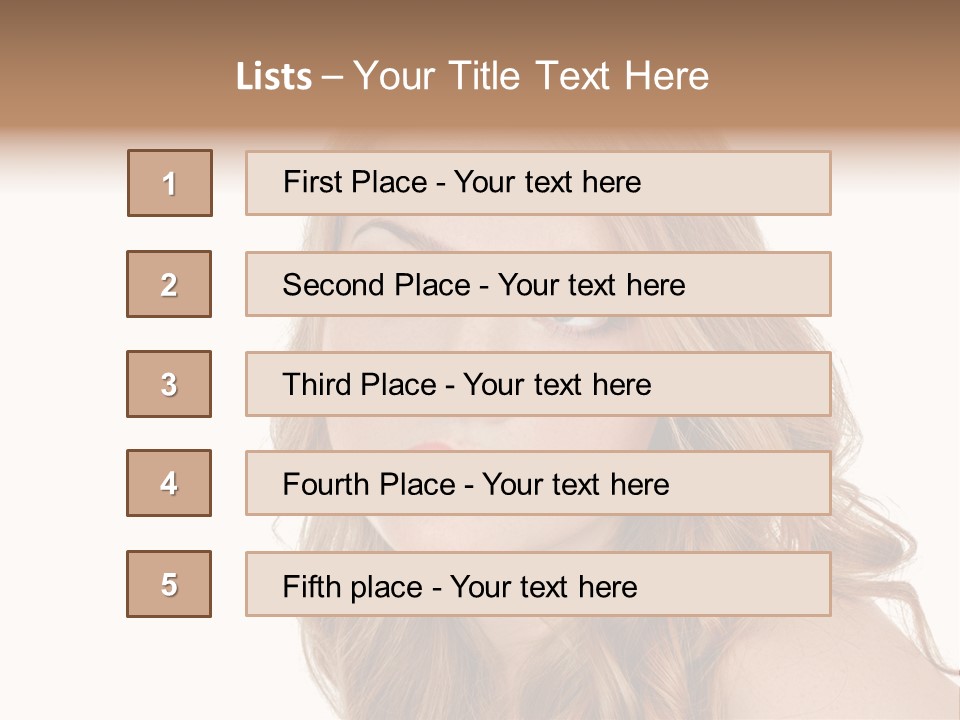 Hairstyle Cute Looking PowerPoint Template