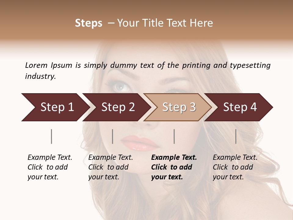 Hairstyle Cute Looking PowerPoint Template