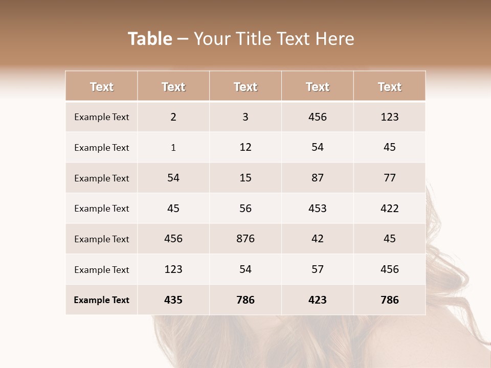 Hairstyle Cute Looking PowerPoint Template