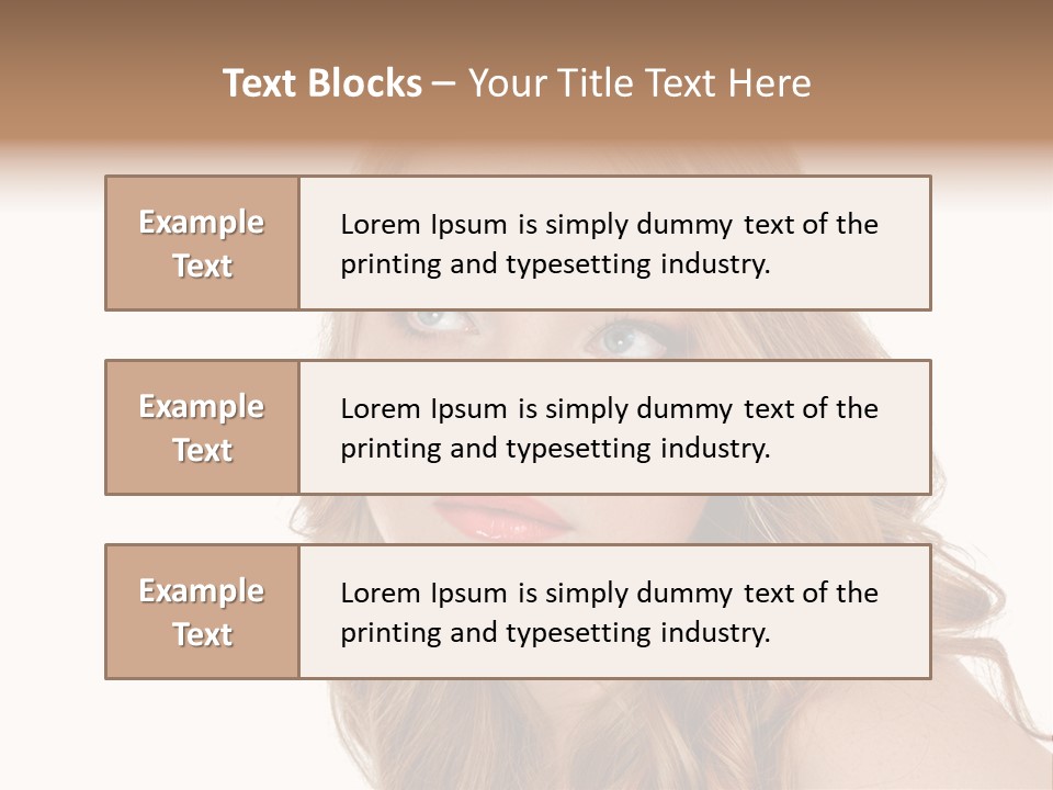 Hairstyle Cute Looking PowerPoint Template