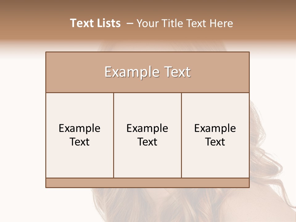 Hairstyle Cute Looking PowerPoint Template