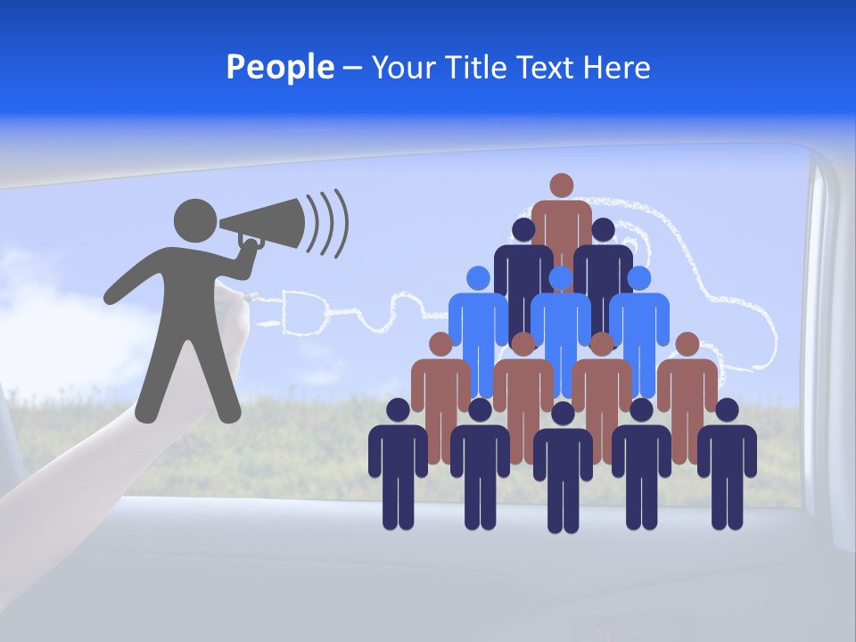 Battery Environment Window PowerPoint Template
