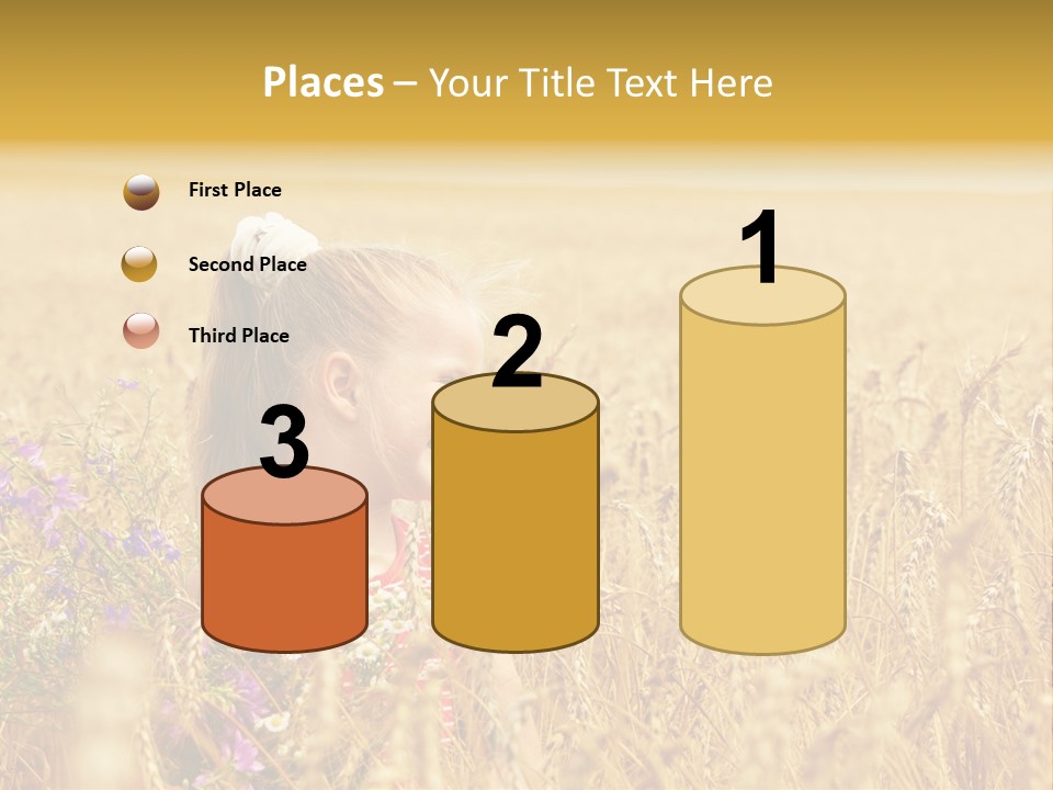 Cute Blond Person PowerPoint Template