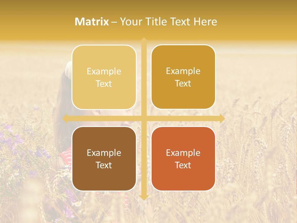 Cute Blond Person PowerPoint Template