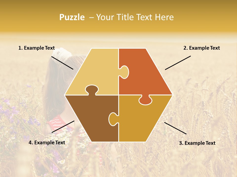 Cute Blond Person PowerPoint Template