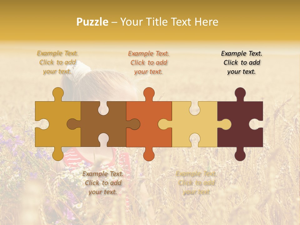 Cute Blond Person PowerPoint Template