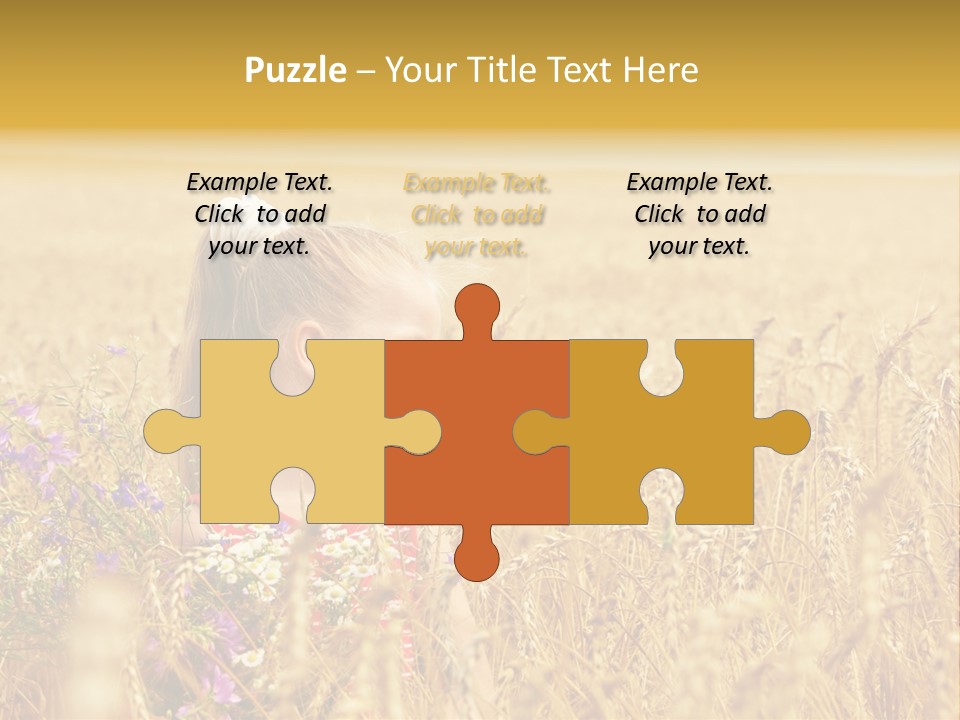 Cute Blond Person PowerPoint Template