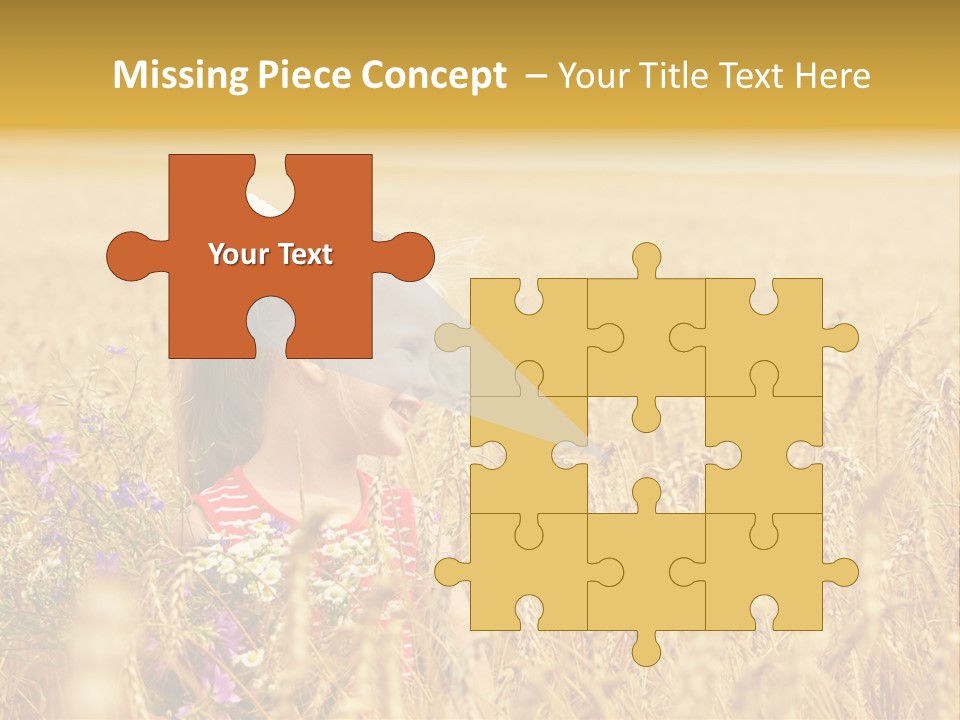 Cute Blond Person PowerPoint Template