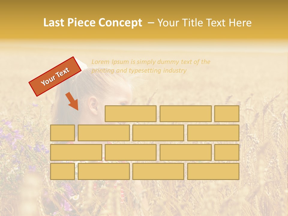 Cute Blond Person PowerPoint Template