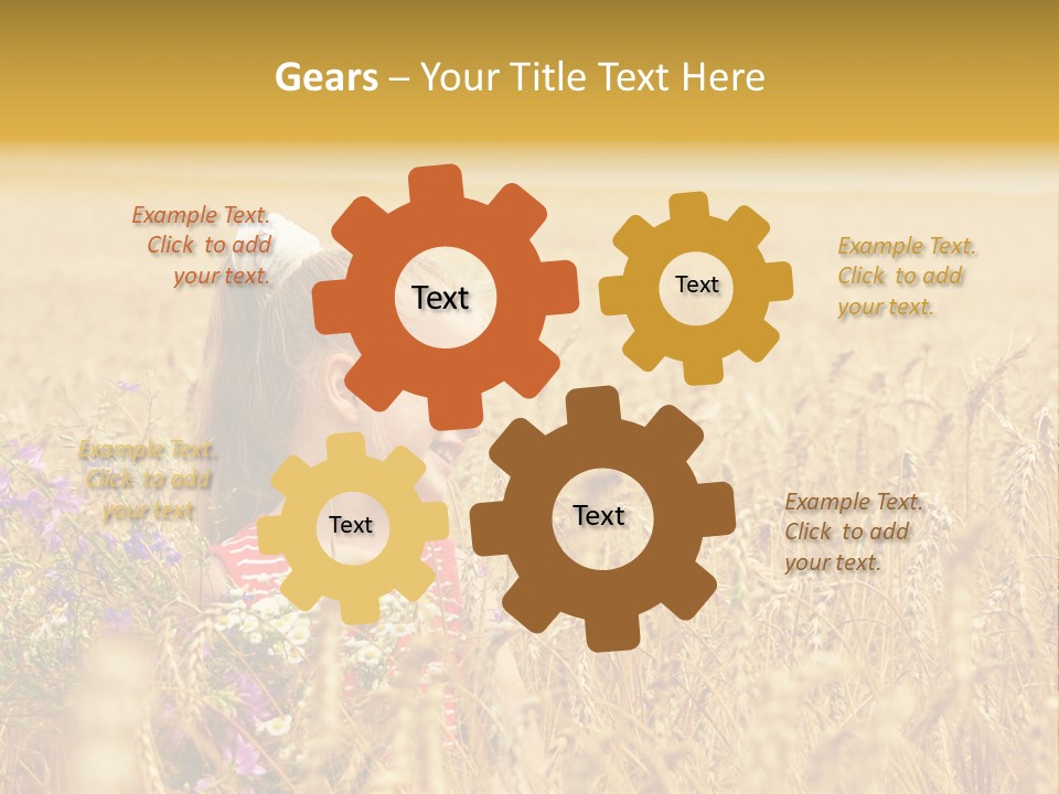 Cute Blond Person PowerPoint Template