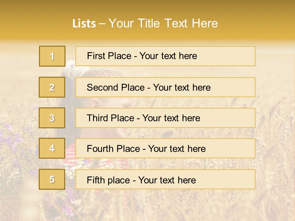 Cute Blond Person PowerPoint Template