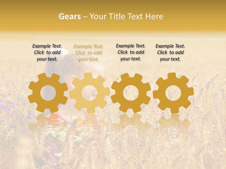 Cute Blond Person PowerPoint Template