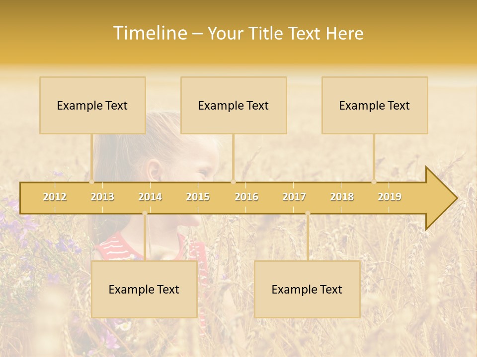 Cute Blond Person PowerPoint Template