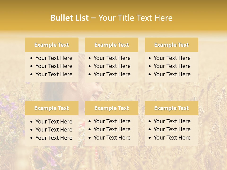 Cute Blond Person PowerPoint Template