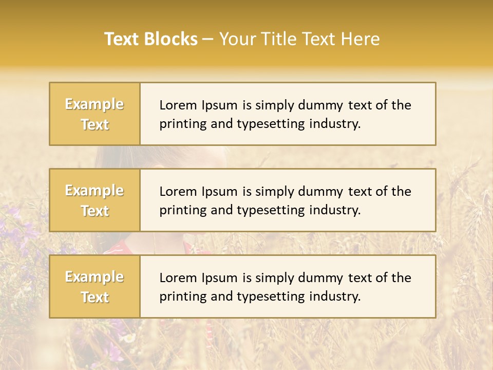 Cute Blond Person PowerPoint Template