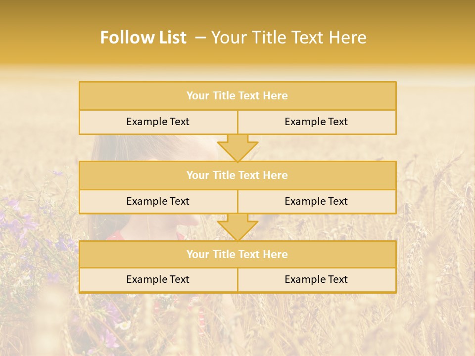 Cute Blond Person PowerPoint Template