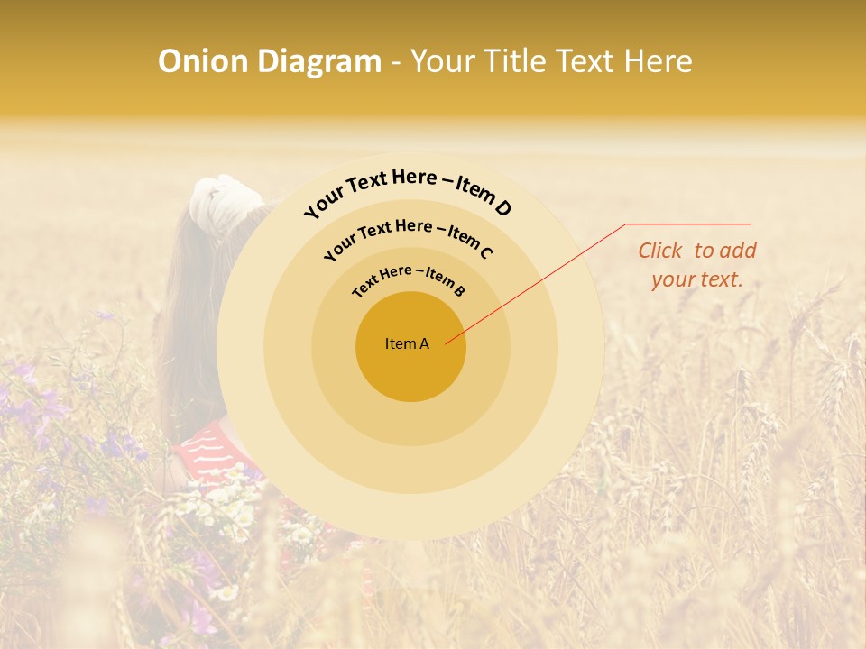 Cute Blond Person PowerPoint Template