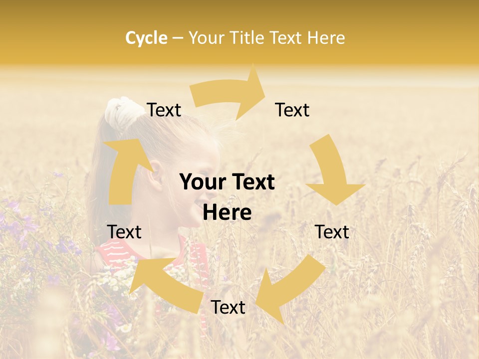 Cute Blond Person PowerPoint Template