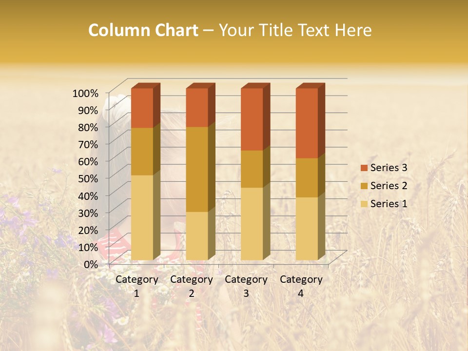 Cute Blond Person PowerPoint Template