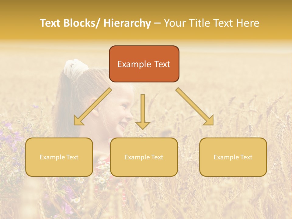 Cute Blond Person PowerPoint Template