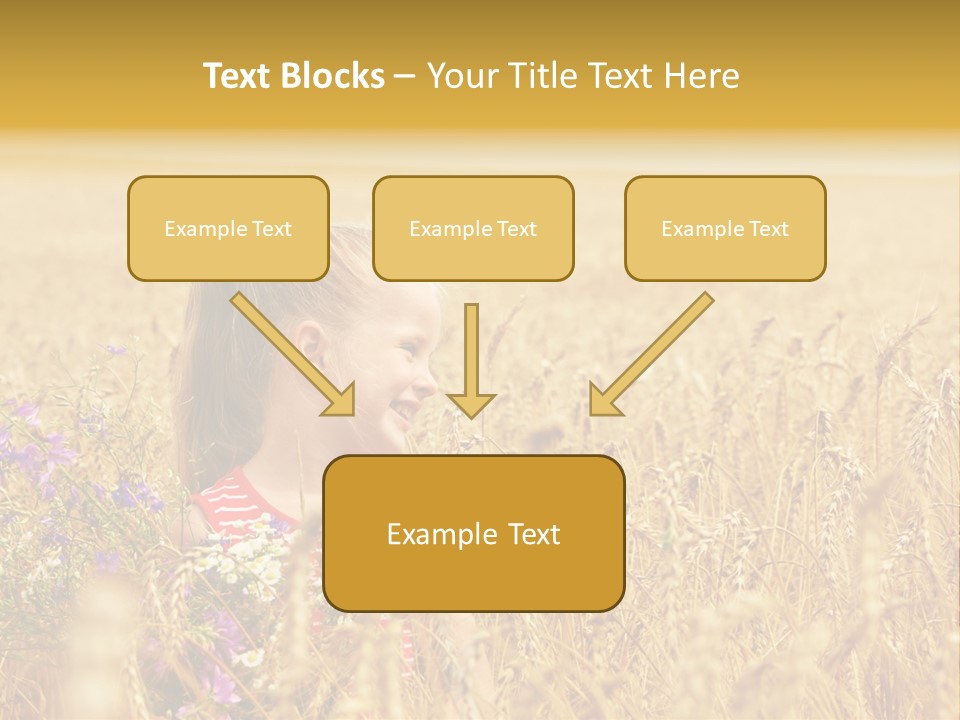 Cute Blond Person PowerPoint Template