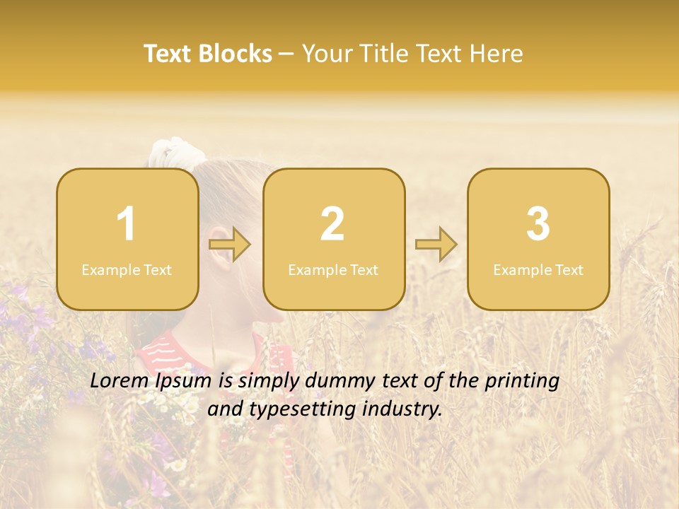 Cute Blond Person PowerPoint Template