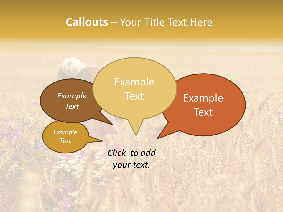 Cute Blond Person PowerPoint Template