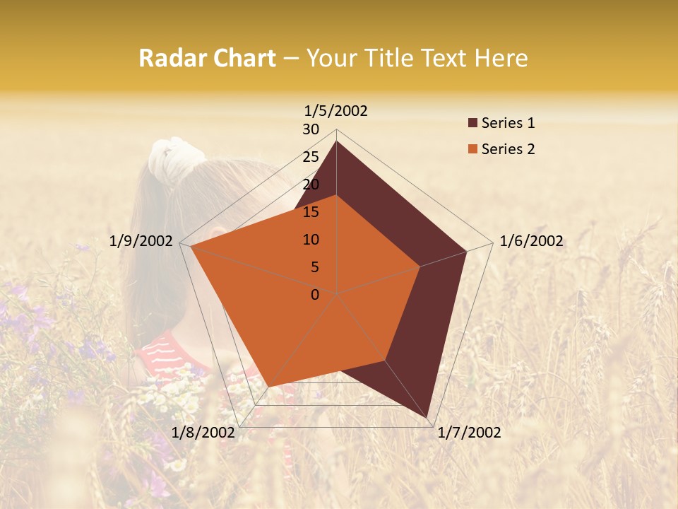 Cute Blond Person PowerPoint Template