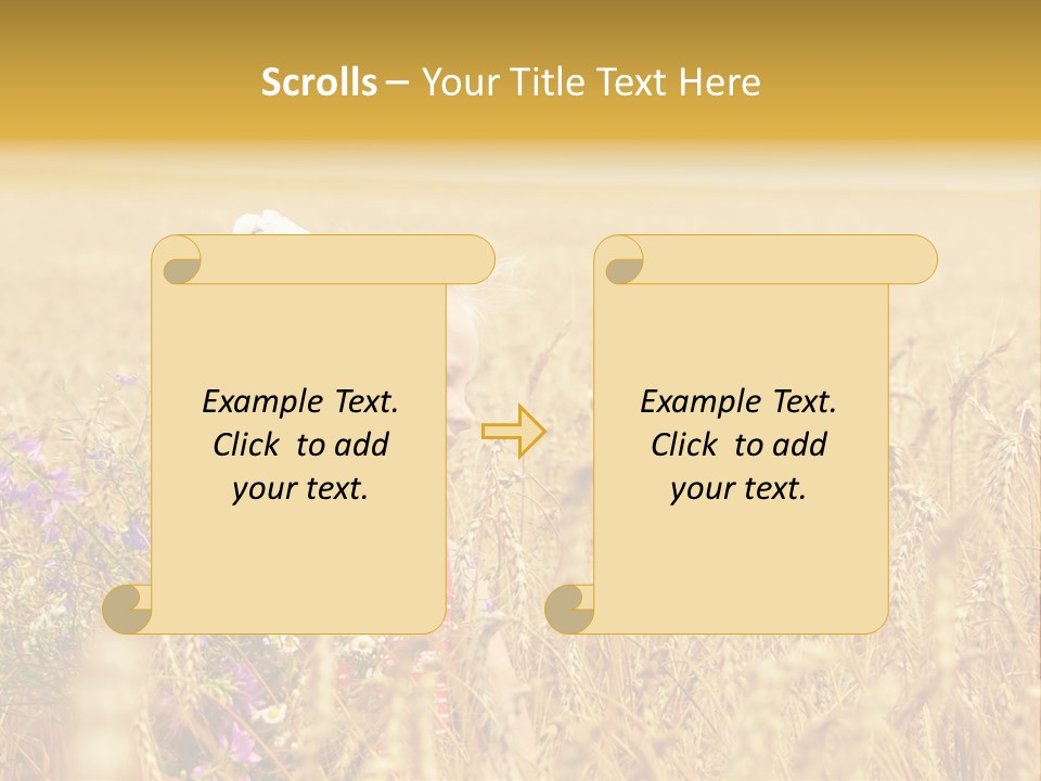 Cute Blond Person PowerPoint Template